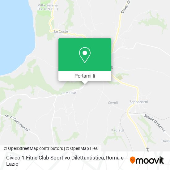 Mappa Civico 1 Fitne Club Sportivo Dilettantistica