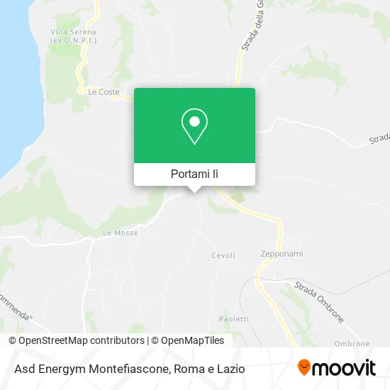 Mappa Asd Energym Montefiascone