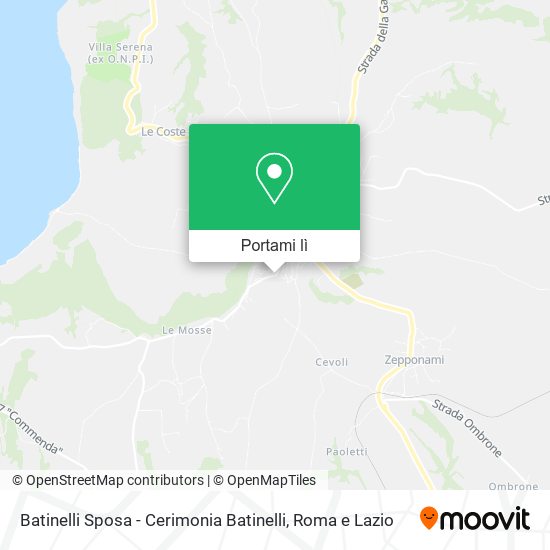 Mappa Batinelli Sposa - Cerimonia Batinelli