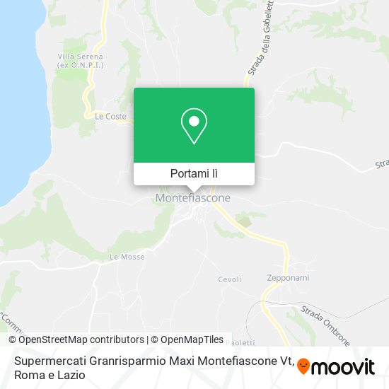 Mappa Supermercati Granrisparmio Maxi Montefiascone Vt