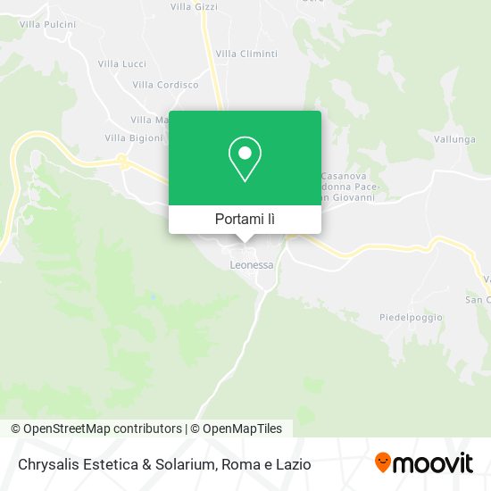 Mappa Chrysalis Estetica & Solarium