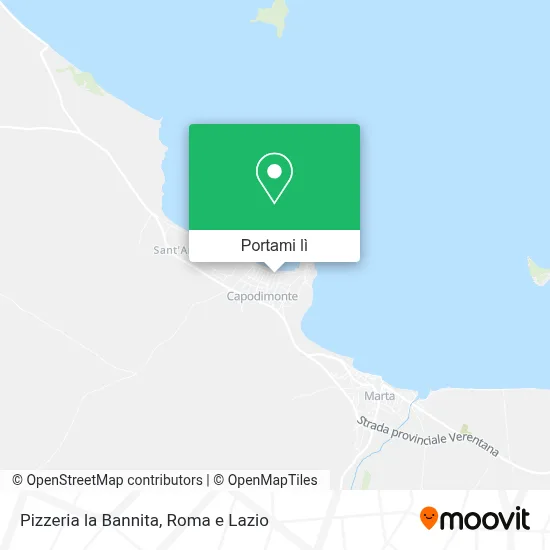 Mappa Pizzeria la Bannita