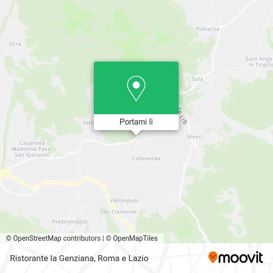 Mappa Ristorante la Genziana