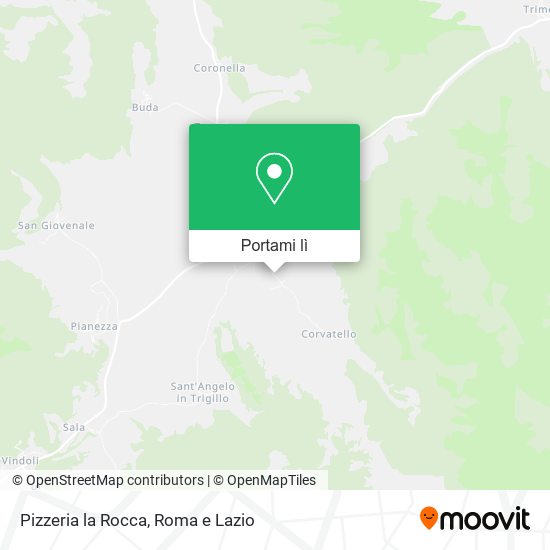 Mappa Pizzeria la Rocca