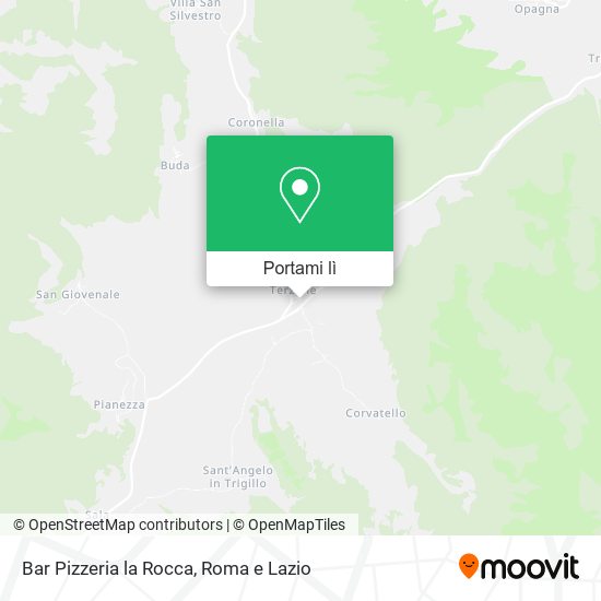 Mappa Bar Pizzeria la Rocca