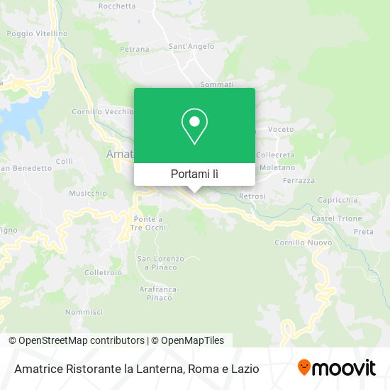 Mappa Amatrice Ristorante la Lanterna