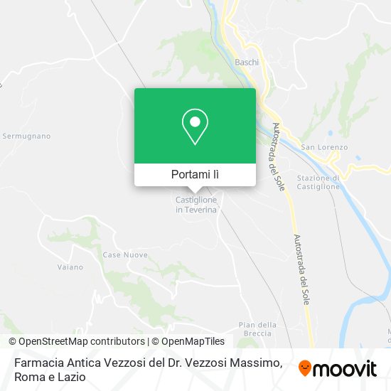 Mappa Farmacia Antica Vezzosi del Dr. Vezzosi Massimo