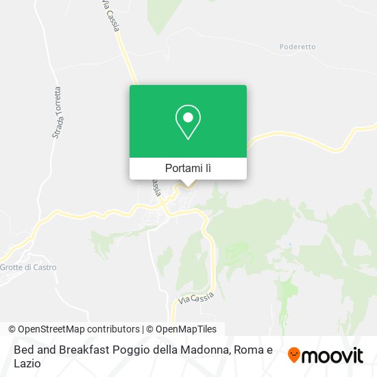 Mappa Bed and Breakfast Poggio della Madonna