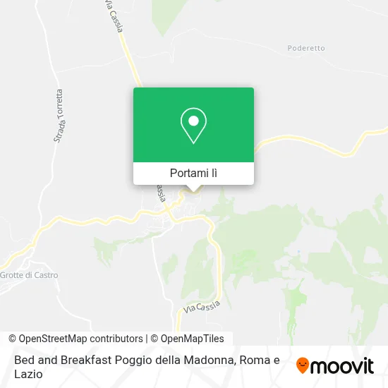 Mappa Bed and Breakfast Poggio della Madonna
