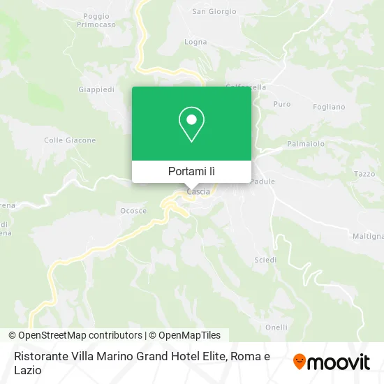 Mappa Ristorante Villa Marino Grand Hotel Elite