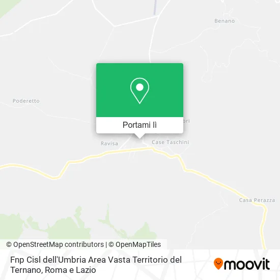 Mappa Fnp Cisl dell'Umbria Area Vasta Territorio del Ternano