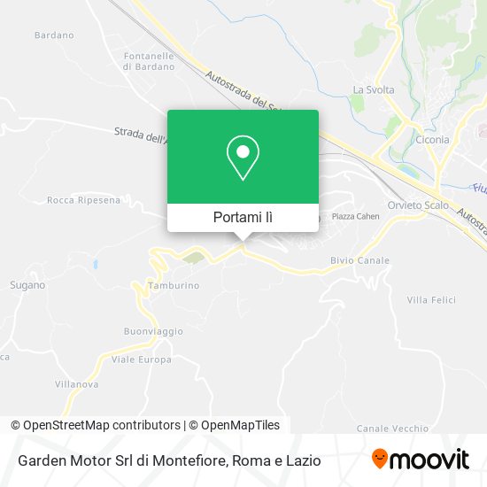 Mappa Garden Motor Srl di Montefiore