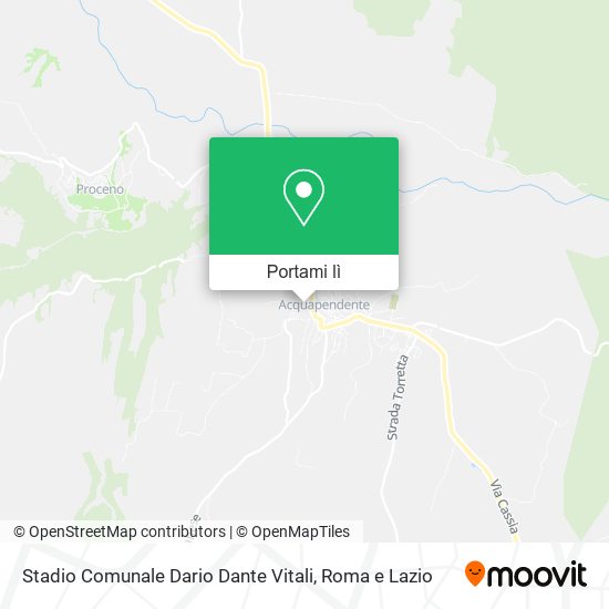 Mappa Stadio Comunale Dario Dante Vitali