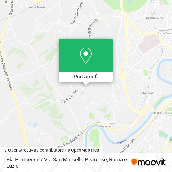 Mappa Via Portuense / Via San Marcello Pistoiese