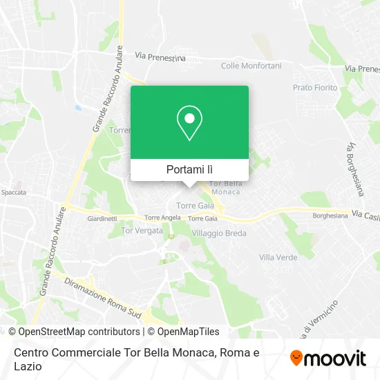 Mappa Centro Commerciale Tor Bella Monaca