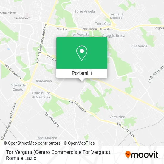 Mappa Tor Vergata (Centro Commerciale Tor Vergata)