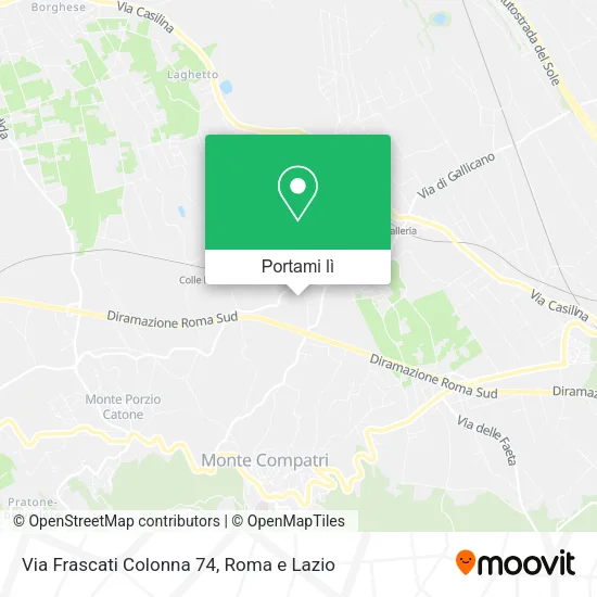 Mappa Via Frascati Colonna 74