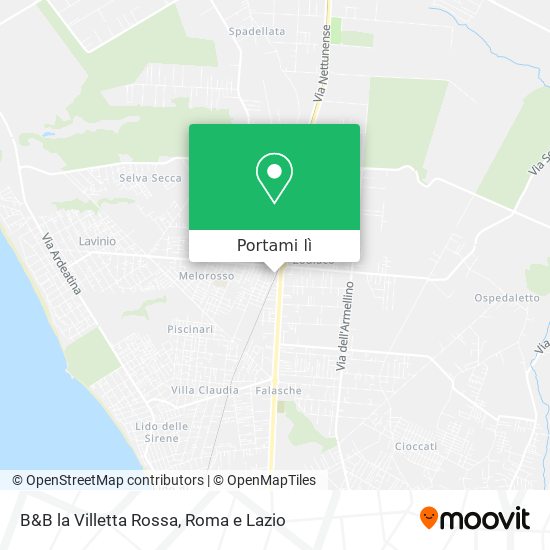 Mappa B&B la Villetta Rossa