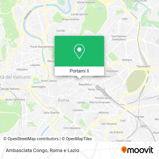 Mappa Ambasciata Congo