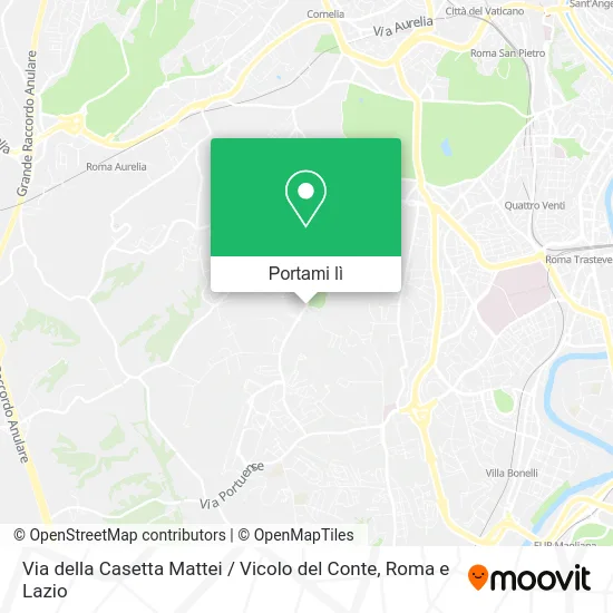 Mappa Via della Casetta Mattei / Vicolo del Conte
