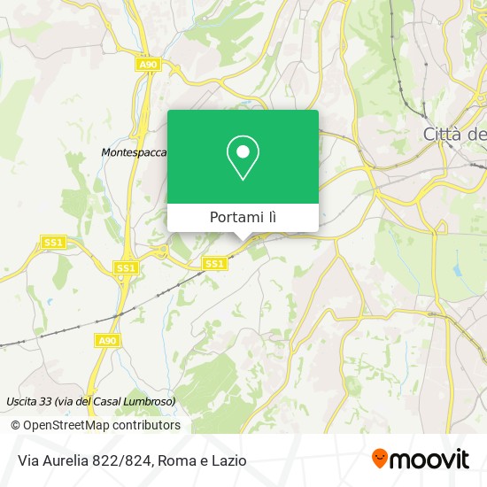 Mappa Via Aurelia 822/824
