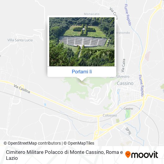 Mappa Cimitero Militare Polacco di Monte Cassino