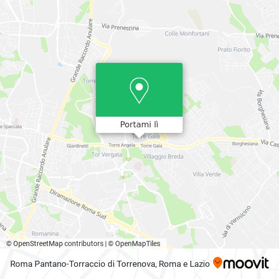 Mappa Roma Pantano-Torraccio di Torrenova