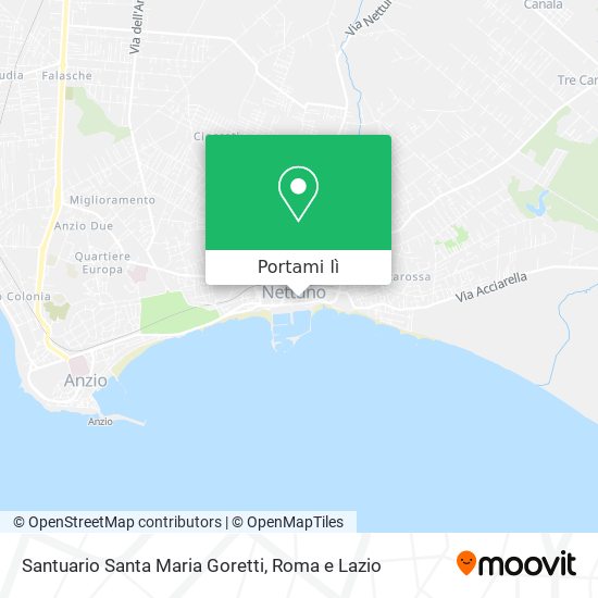 Mappa Santuario Santa Maria Goretti