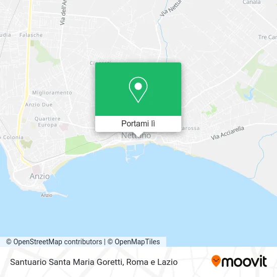 Mappa Santuario Santa Maria Goretti