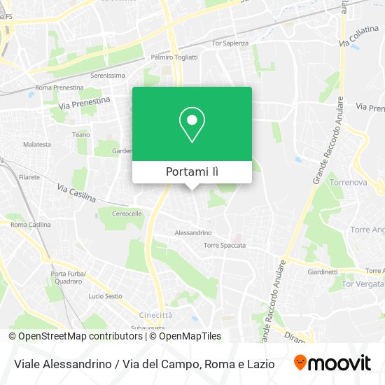 Mappa Viale Alessandrino / Via del Campo