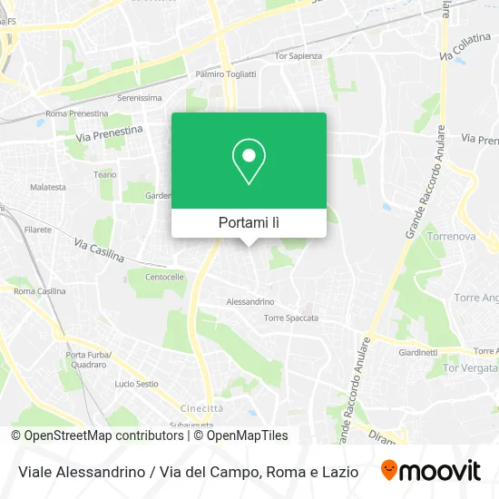 Mappa Viale Alessandrino / Via del Campo