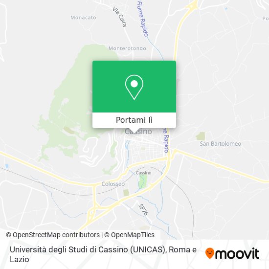 Mappa Università degli Studi di Cassino (UNICAS)