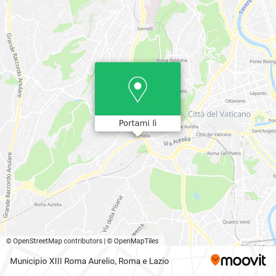 Mappa Municipio XIII Roma Aurelio