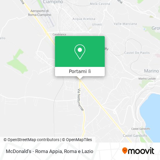 Mappa McDonald's - Roma Appia