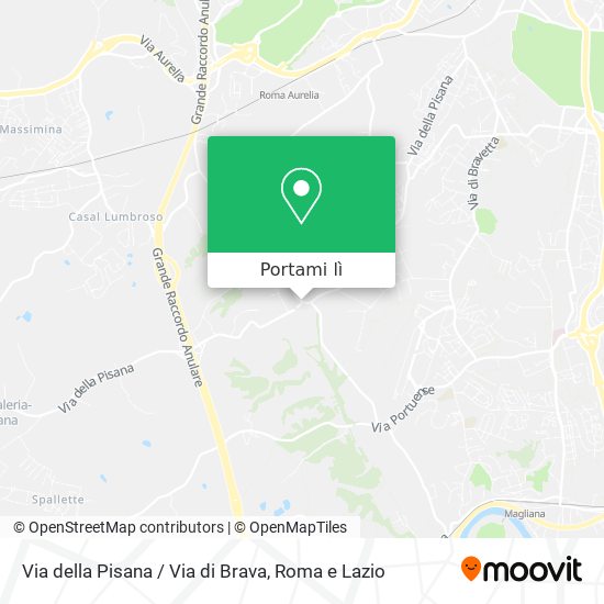 Mappa Via della Pisana / Via di Brava