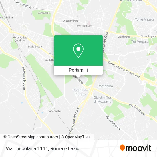 Mappa Via Tuscolana 1111