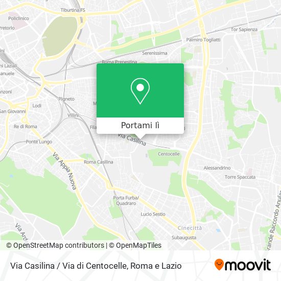 Mappa Via Casilina / Via di Centocelle