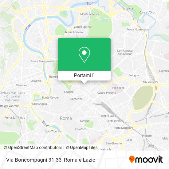 Mappa Via Boncompagni 31-33