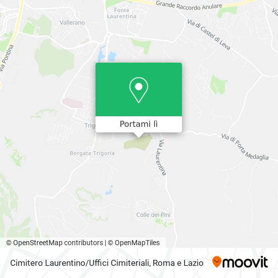 Mappa Cimitero Laurentino / Uffici Cimiteriali