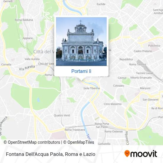 Mappa Fontana Dell'Acqua Paola