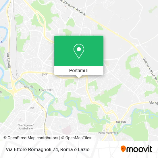 Mappa Via Ettore Romagnoli 74