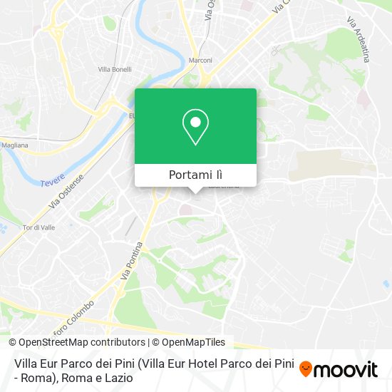 Mappa Villa Eur Parco dei Pini (Villa Eur Hotel Parco dei Pini - Roma)