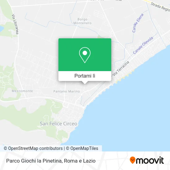 Mappa Parco Giochi la Pinetina