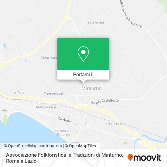 Mappa Associazione Folkloristica le Tradizioni di Minturno