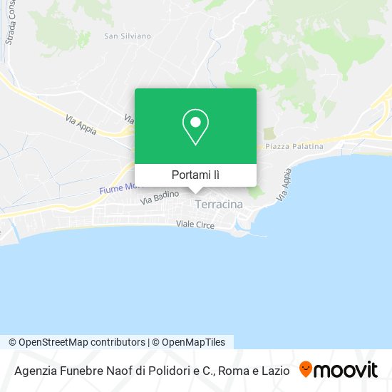Mappa Agenzia Funebre Naof di Polidori e C.