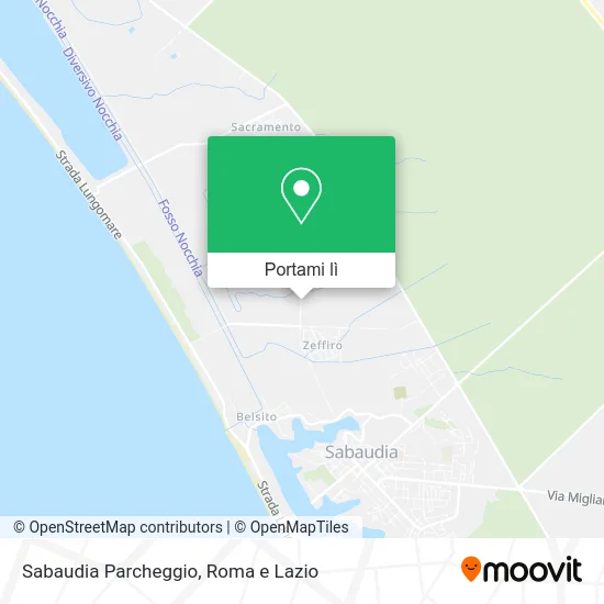 Mappa Sabaudia Parcheggio
