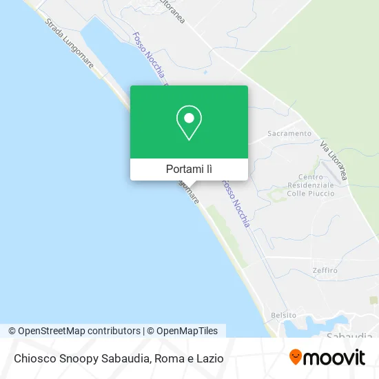 Mappa Chiosco Snoopy Sabaudia