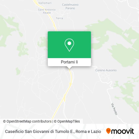 Mappa Caseificio San Giovanni di Tumolo E.