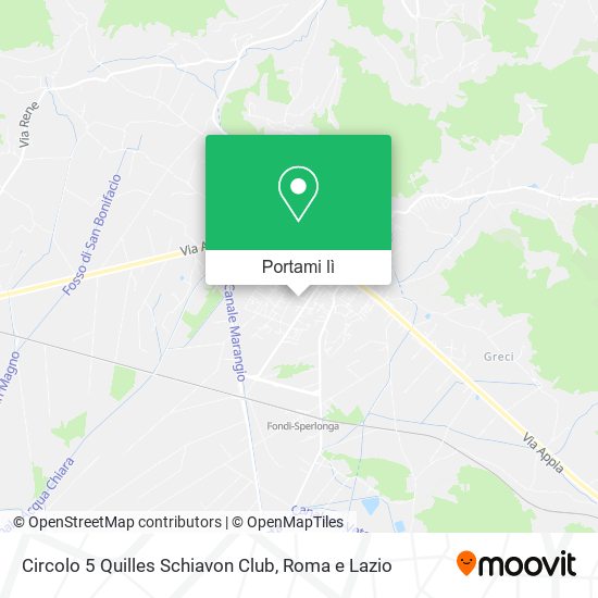 Mappa Circolo 5 Quilles Schiavon Club