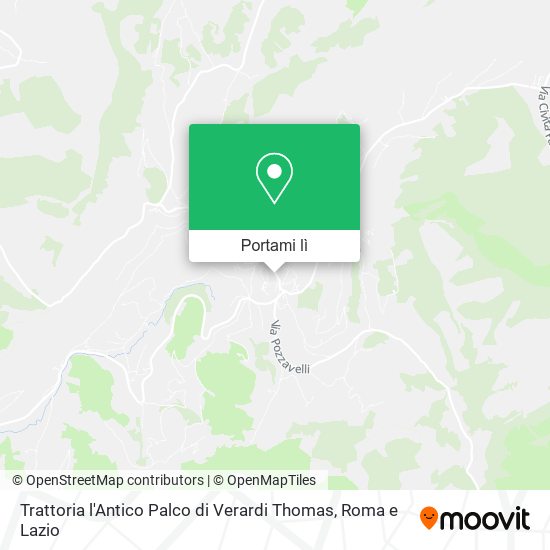Mappa Trattoria l'Antico Palco di Verardi Thomas